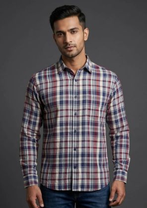 Picture of Men’s Cotton Check Full Shirt