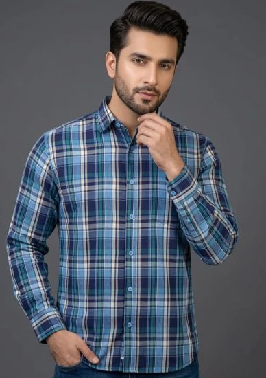Picture of Men’s Cotton Check Full Shirt