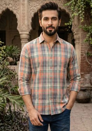 Picture of Men’s Cotton Check Full Shirt