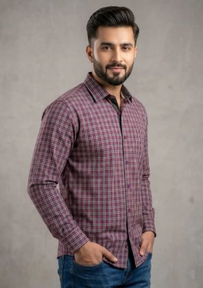 Picture of Men’s Cotton Check Full Shirt