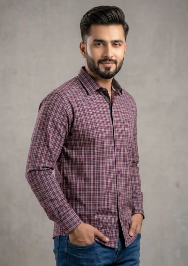 Picture of Men’s Cotton Check Full Shirt