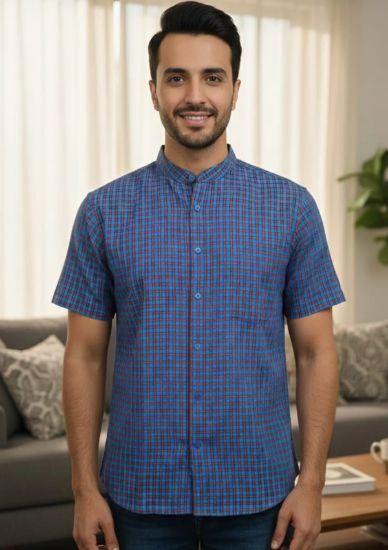 Picture of Men’s Cotton Check Half Fatua