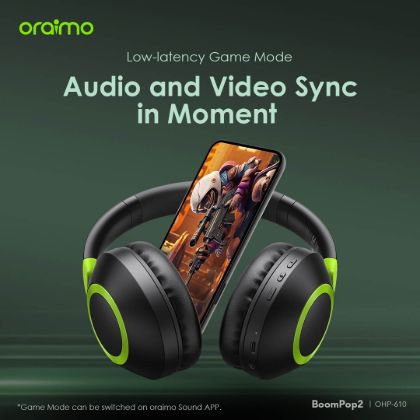 Picture of Oraimo MV BoomPop 2|Wireless Headphones Black | OHP-610