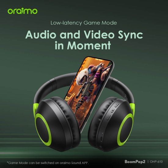 Picture of Oraimo MV BoomPop 2|Wireless Headphones Black | OHP-610