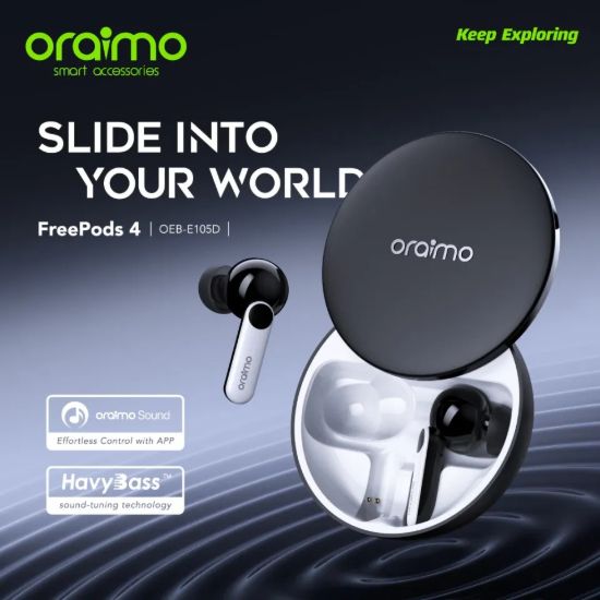 Picture of Oraimo FreePods 4 ANC True Wireless Earbuds | OEB-E105D | Black