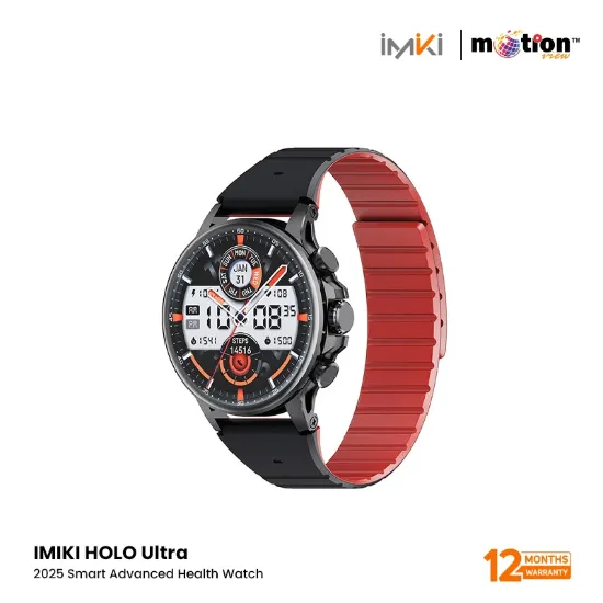Picture of IMIKI HOLO Ultra 1.6" AMOLED With 100+ Sports Modes Smart Watch with Magnetic Strap- Silver+Blue