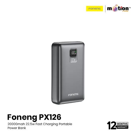 Picture of Foneng-PX125-10000mah-22.5w-Fast-Charging-Portable-Power-Bank---Gray