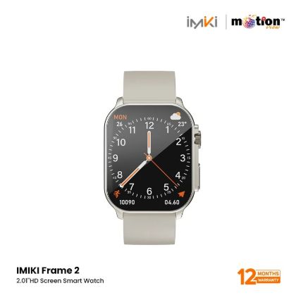 Picture of IMIKI Frame 2 BT calling Smart Watch - Titanium+Beige