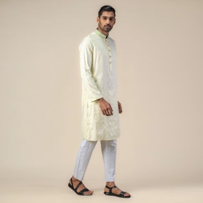 Picture of All over embroidery Regular fit panjabi