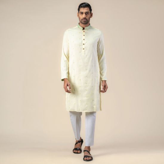 Picture of All over embroidery Regular fit panjabi
