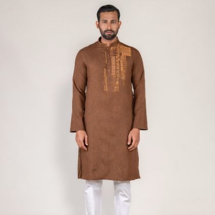 Picture of Cotton Embroidery panjabi regular fit