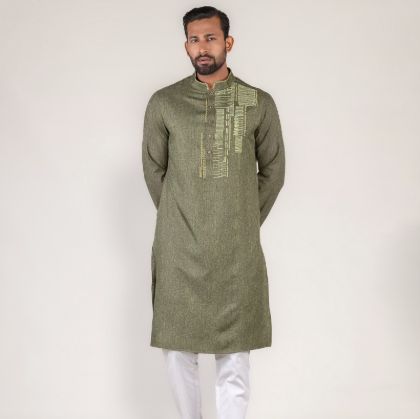 Picture of Cotton Embroidery panjabi