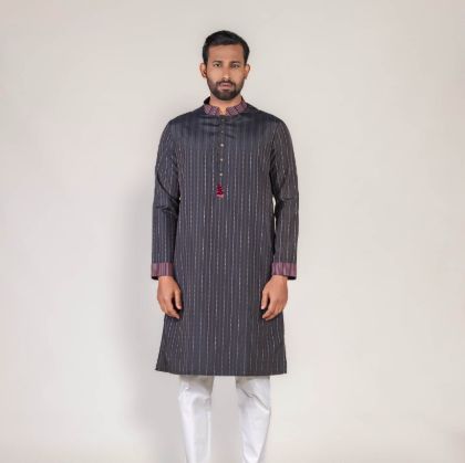 Picture of Stripe fabric panjabi