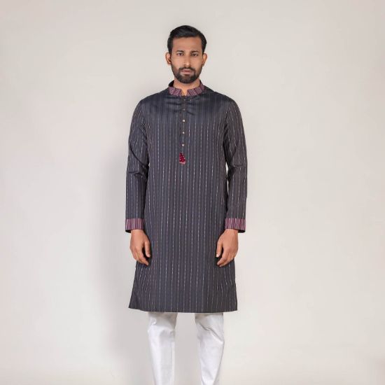 Picture of Stripe fabric panjabi