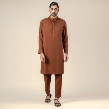 Picture of Men's Pattern Base Panjabi Slim fit Pajama set