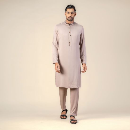 Picture of Men's Pattern Base Panjabi Regular fit Pajama set