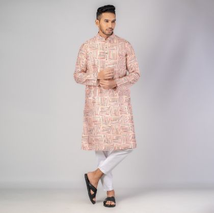 Picture of Surat exclusive printed slim fit Panjabi