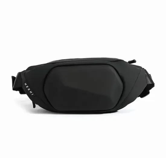 Picture of Ty-01 || 3D Hard Shell Crossbody Waist Bag Black ||Small