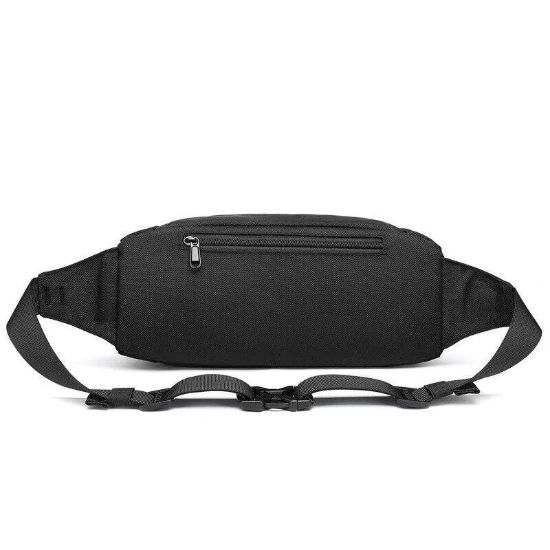 Picture of Ozuko 9530 Sling Bag Black ,Waist Crossbody Bag for Men & Women