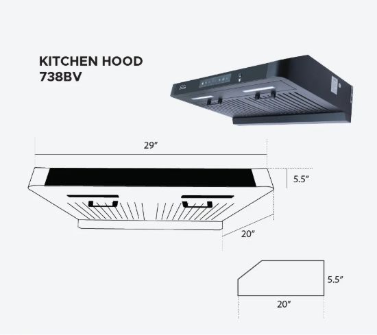 Picture of HY-738BV - Gazi Smiss Kitchen Hood
