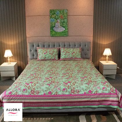 Picture of Bloom Garden Printed Bed Sheet – Green
