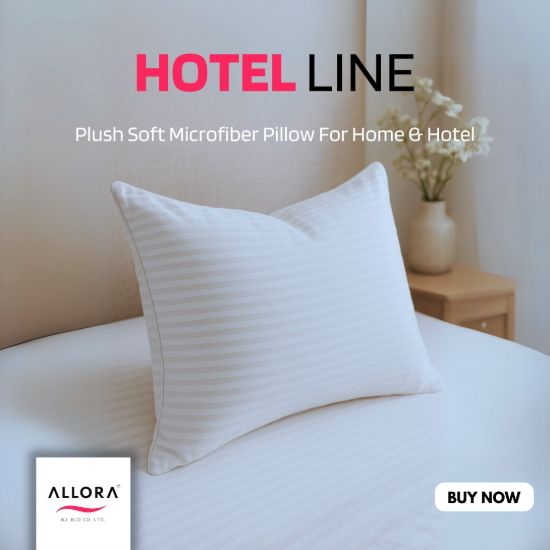 Picture of ALLORA Exclusive White Stripe Micro Fiber Head Pillow