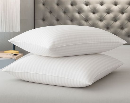 Picture of Allora White Stripe Hotel Type Microfiber Pillow 2Pcs Combo