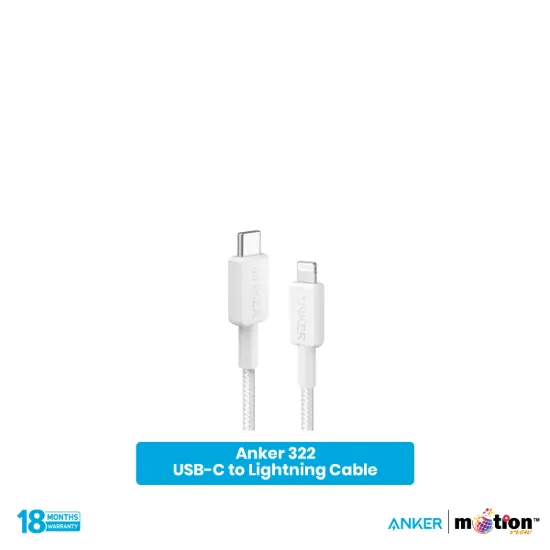 Picture of Anker 322 USB-C to Lightning Cable (3ft Braided) - Black