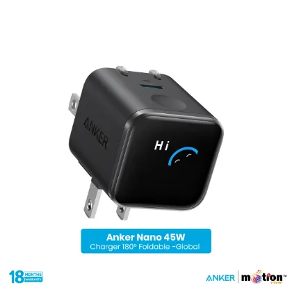 Picture of Anker Nano Charger (45W, Smart Display, 180° Foldable) Global - Black