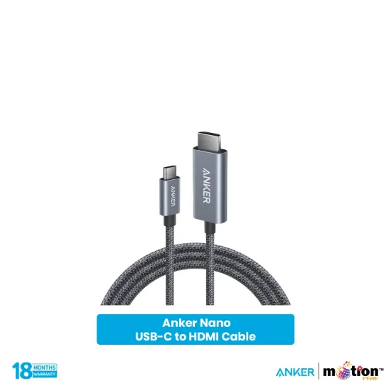 Picture of Anker Nano USB-C to HDMI Cable (6 ft, 4K, Braided)- Black