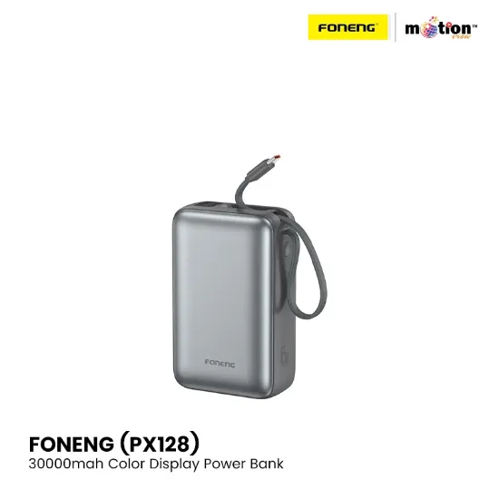 Picture of FONENG (PX128) 30000mah Fast Charging Power Bank (65W & 3 Outputs)- Dark Gray
