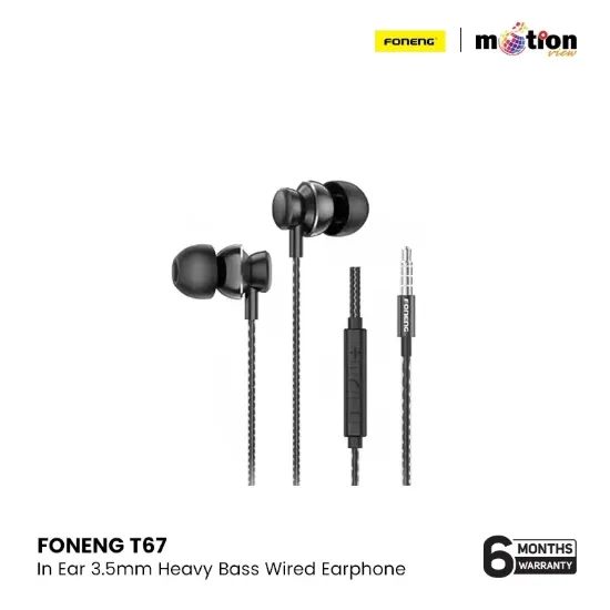 Picture of FONENG T67 In-Ear Metal Wired 3.5mm Earphone with Mic