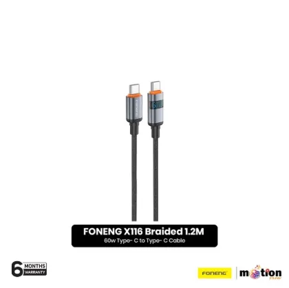 Picture of FONENG X116 Braided 1.2M 60w Type- C to Type- C Cable