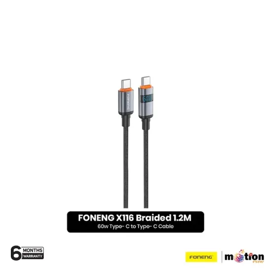 Picture of FONENG X116 Braided 1.2M 60w Type- C to Type- C Cable